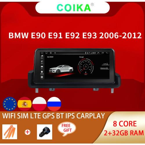 Andorid System Car Navi muiltmediea Radio IPS Touch Screen For BMW E90 E91 E92 E93 2005-2012 Wifi Google BT GPS Auto Carplay