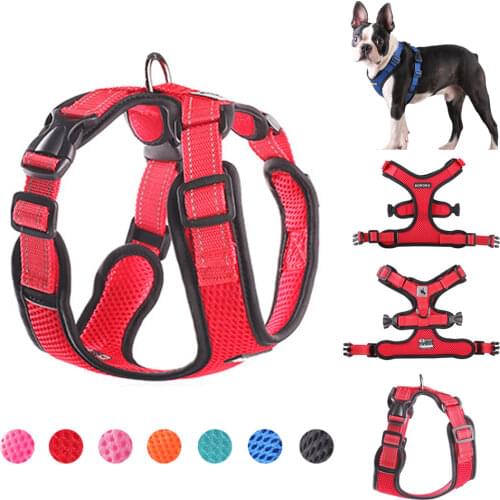 Soft Mesh Pet Puppy Dog Cat Harness Breathable Pet Vest for Small Medium Dogs Reflective Chihuahua Yorkie Teddy Training Product