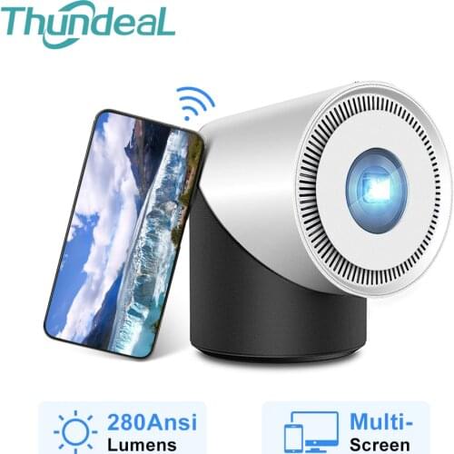 ThundeaL Mini DLP Projector 280Ansi Portable HD Projetor Android IOS Smart Phone WiFi Multiscreen Active Shutter 3D Proyector