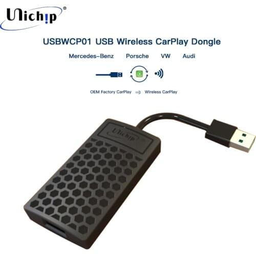 Unichip OEM Factory CarPlay Wireless USB Dongle for Porsche VW Audi Mercedes Vovo USBWCP