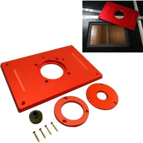 Universal Aluminum Router Table Insert Plate 200x300x10mm With Cover For Woodworking Engraving Machine Woodworking DIY