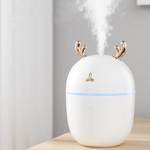 300ML Ultrasonic USB Humidifier Cute Pet Deer Cool Mist Aroma Air Oil Diffuser with LED Lamp for Home Car Fogger humidificador