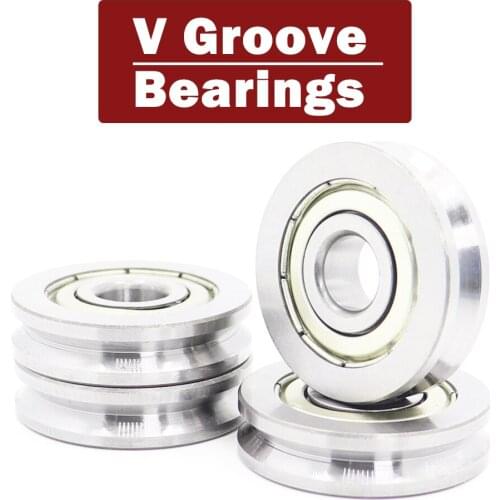 V Groove Sealed Ball Bearing ( 4PCS ) 10*35*9 10*35*11 mm Pulley Wheel Bearings V4.1/2.1 V4/1 Guide Track Rlooer Bearing
