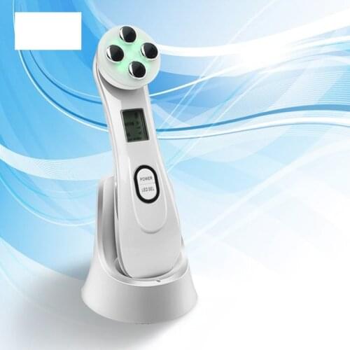 High frequency ultrasonic photon therapy removing facial wrinkles led light electric RF EMS facial massager