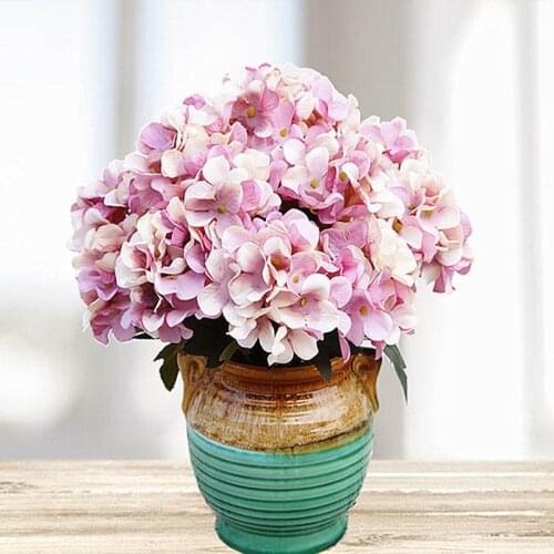 6 heads/1bundle Artificial plastic flower Christmas home decoration accessories wedding silk Hydrangea diy painting fake flower