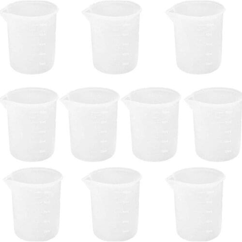 10Pcs Silicone Measuring Cups 100 Ml Silicone Cups Non Stick Mixing Cups DIY Glue Tools Cup For Handmade Craft