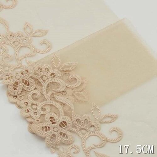 39Yards 17.5cm Wide Lace Trim DIY High Quality Floral Motif Ribbon Fabric Sewing Applique Costume Design