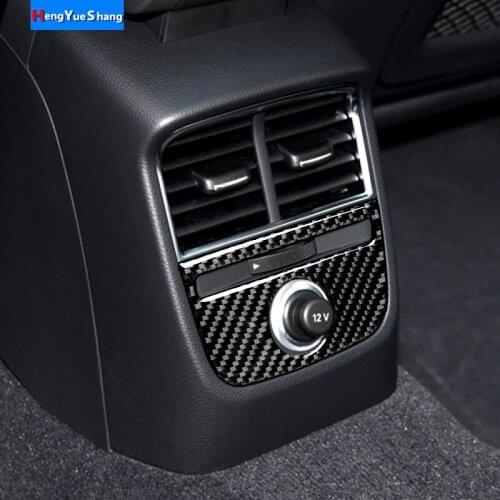 Carbon Fiber Car Interior Accessories Cigarette Lighter Auto Styling Protective Cover Trim Stickers For Audi A3 S3 2014-2019
