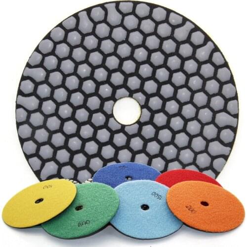 6 Inch 150mm Diamond Dry Polishing Pad Grit 50-3000# Resin Grinding Disk Marble Granite Polishing Tool