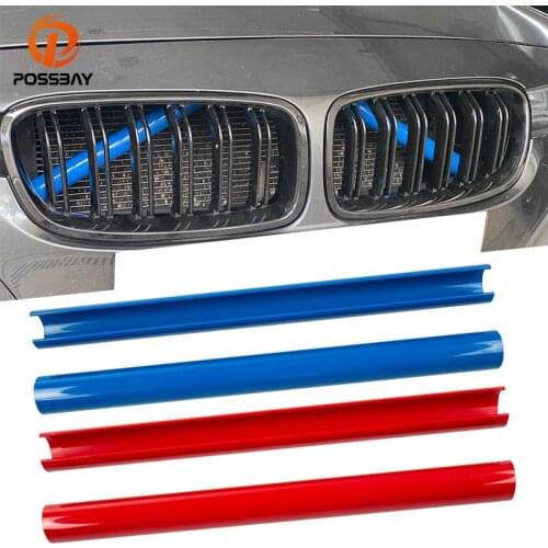 2 Pcs Car Front Kidney Grille Trim Strips Frame Cover for BMW X3 F25 G01 X4 G02 X5 G05 Red/Blue Sport Style Decorations Stickers