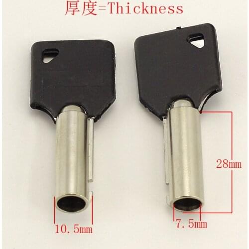 B038 Longer 7.5mm Tubular Anti-Theft Blank Empty Key Plum Blossom keys 10 pieces/lot