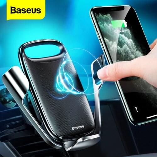 Baseus 15W Qi Wireless Car Phone Charger Fast Charging Induction Charger Smartphone Holder Stand For iPhone Samsung Xiaomi Mi 11