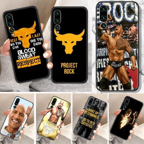 The Rock Dwayne Johnson Phone Case For Huawei P Mate P10 P20 P30 P40 10 20 Smart Z Pro Lite black soft Etui tpu cover trend