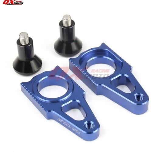 CNC Rear Axle Blocks Chain Adjuster With Spool Slider For YZ250F YZ450F Dirt Bike Motocross MX Off Road Motorcycle Free shipping