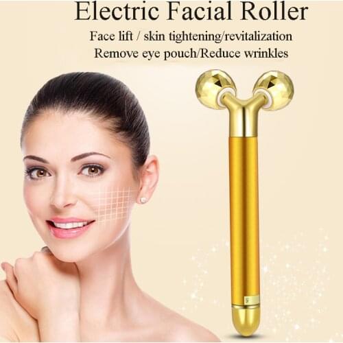 Mini Electric Roller Massager 360 Revolving 3D Full Body Shape Beauty Facial Lift Crepe Y-Cylinder Massager Beauty Tool