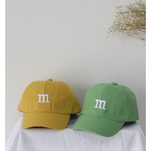 Spring Summer Cotton Baby Boys Baseball Caps Kids Girls Candy Color Hip-Hop Sun Hat for 1-6Years Children