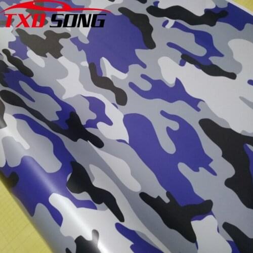 Black White Blue Camo Vinyl Film Camouflage Car Wrap Film For Car Sticker Bike Console Computer Laptop Skin Scooter Motorcycle