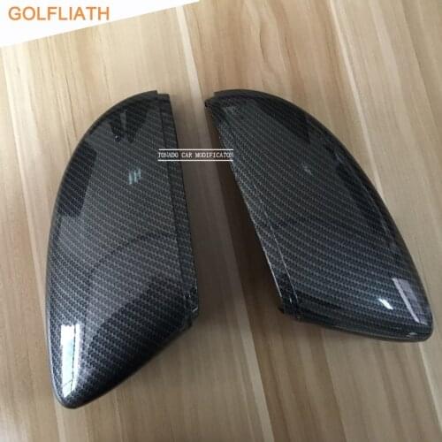 Golf Side Wing Mirror Covers Caps 6 7 Replacement MK7 MK6 fit for Golf (Carbon Effect) MKVI MKVII Scirocco Passat B7 Rearview