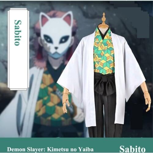 Demon Slayer: Kimetsu No Yaiba Sabito Costume Stock Cosplay Costume