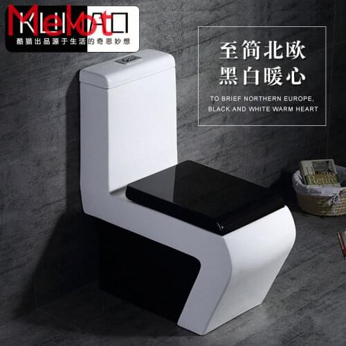 Creative square toilet home ceramic toilet European anti-odor seat toilet color black toilet toilet toilet