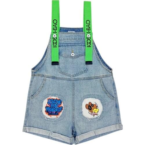 Girls Summer Denim Overalls 6 8 10 12 years 2021 NewT Kids Girls Outfit