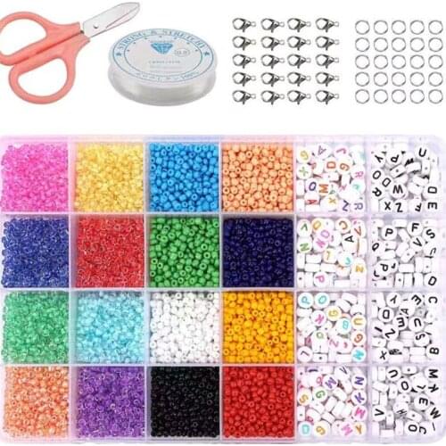 Makersland 3mm Mixed Letter Acrylic Beads Alphanumeric Cube Loose Spacer Beads For Jewelry Making Handmade DIY Bracelet Necklace