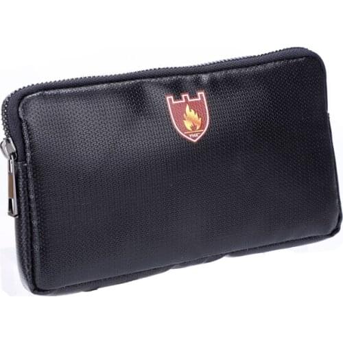 NEW-GPS RFID Fireproof Money Bag Pouch Cash Bank Cards Passport Valuables Organizer Holder Safe Storage Signal Blocking Bag
