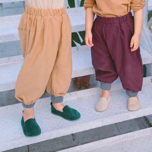 New Kids Pants Casual Korean Loose Wide Leg Pants for Girls Boys Trousers 2 3 4 5 6 Y Toddler Baby Pants Child Baby Bloom Pants