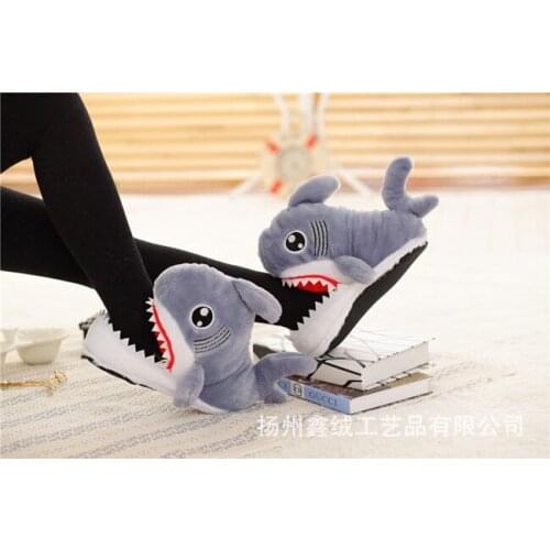 Anime Movie Shark shoe Giant shark slippers Unisex Home Comfort Slippers The Meg Warm cold-resistant fierce shark shoes cosplay