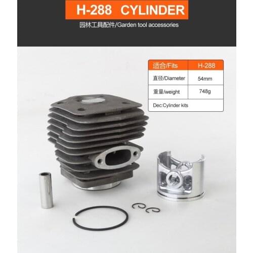 Cylinder Piston Kits 54mm For Husqvarn Husvarna 181 281 281XP 288 288EPA 288XP Chainsaw Parts # 503907471 503506302 503506301