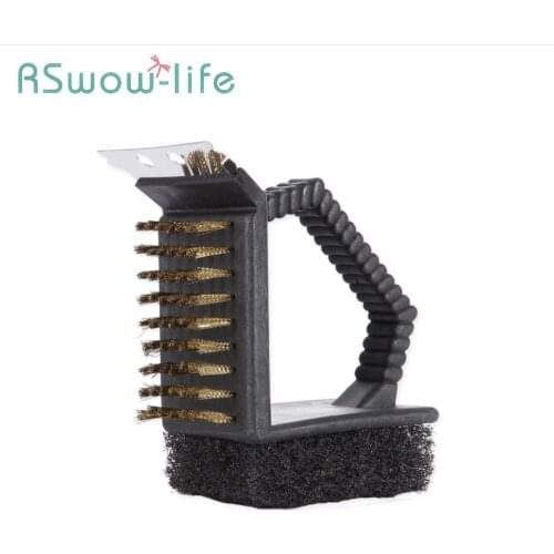 Barbecue Cleaning Brush Outdoor Barbecue Tool Cleaning Wire Brush Multi-function Kitchen Oil Brush For Kitchen Supplies