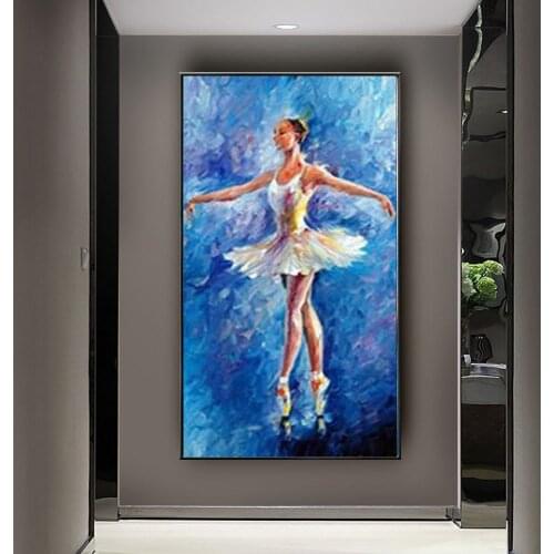 Frameless Handmade modern abstract dancer picture On Canvas Modern handpainted oil painting wall art artwork home decoration Art