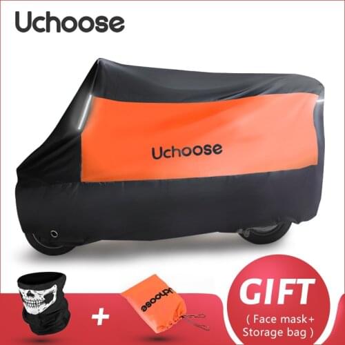 New 190T Motorcycle Cover Reflective Strips Rainproof Scooter Sunscreen Dustproof Snowproof M L XL XXL XXXL UCHOOSE Protector