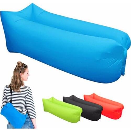 Outdoor Camping Inflatable Sofa Mat Lazy Bag 3 Season Ultralight Beach Sleeping Air Bed Mattress Lounger Sports Camping Travel