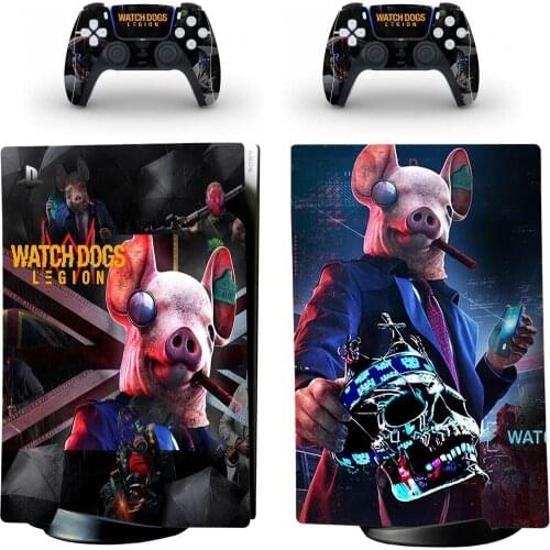 Watch Dogs PS5 Digital Edition Skin Sticker Decal Cover for PlayStation 5 Console and Controllers PS5 Skin Sticker Decal Vinyl