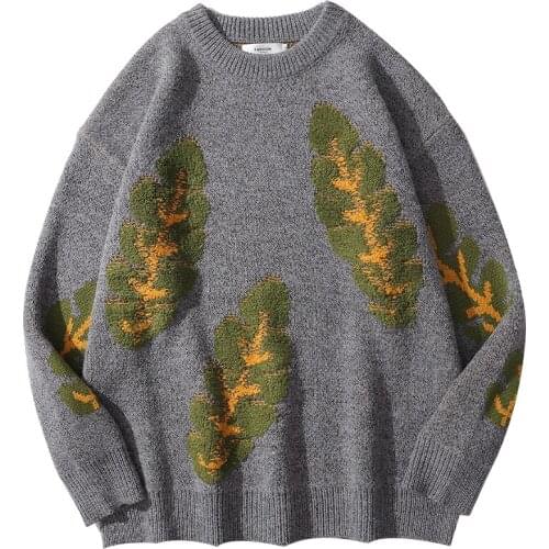 Funny Cartoon Anime Bear Knitted Pullover Jumper Sweaters Streetwear Winter Hip Hop Casual Long Sleeve O-neck Sweater Men Tops