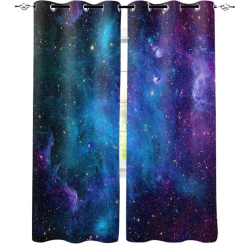 Starry Sky Space Universe Curtain For Kitchen Living Room Bedroom Curtains Home Decoration Window Treatments Drapes