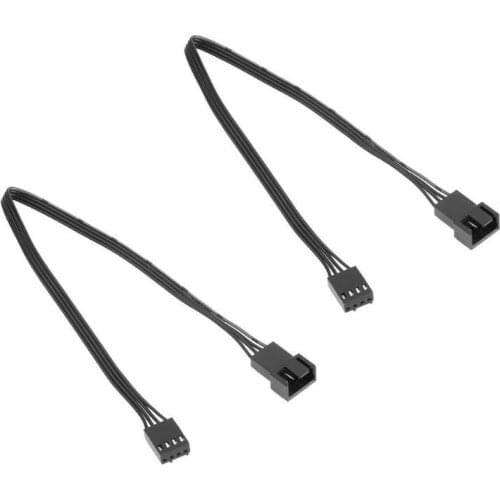 2Pcs/set Motherboard 4Pin Female to PWM Fan 4Pin Male Power Adapter Extension Cable Wire Cord High Quality Fan Cables Promotion