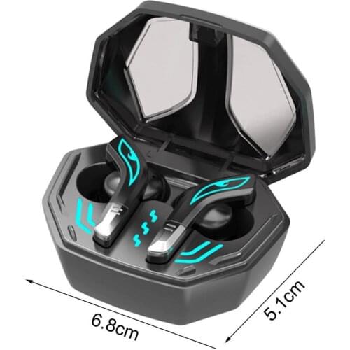 2Pcs MD158 Wireless Earbuds Portable Low Delay Mini Practical TWS Bluetooth 5.2 In-ear Earphones for Gaming