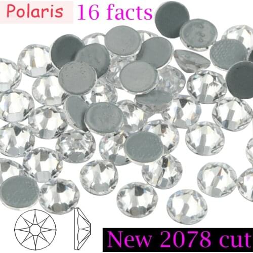 2078 Rhinestones All Size SS10 SS16 SS20 SS30 Crystal Clear Glass Stone Strass Hot Fix Iron On Rhinestone Garment Applique
