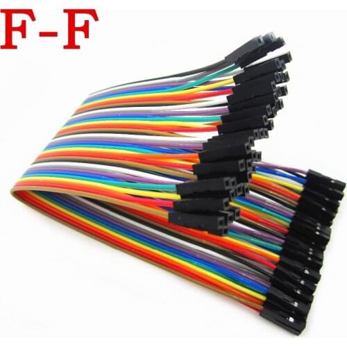 40pcs in Row Dupont Cable 20cm 2.54mm 1pin 1p-1p female to female jumper wire