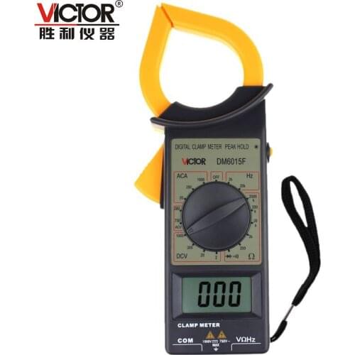 Victory DM6015F digital clamp meter can measure resistance/frequency