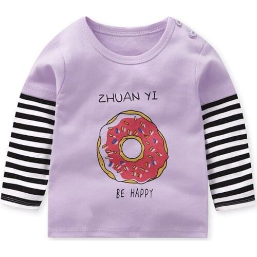 ZWY1170 Spring Autumn Childrens Clothing Baby Kids Long Sleeve Cartoon Animal T-Shirt For Boy 2 3 4 5 6 7 Year Boys