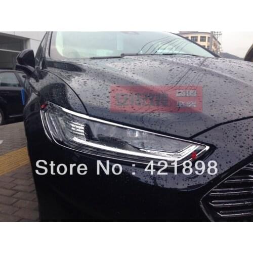 For Ford Mondeo Fusion 2013 2014 2015 ABS Chrome Decorate Front Head Light Headlight Lamp Cover Trim Molding Frame