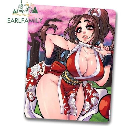 EARLFAMILY 13cm x 9.8cm Asuka Langley Soryu Car Sticker Imgur Cartoon 3D Stickers for Car Anime Vinyl Waterproof Decal