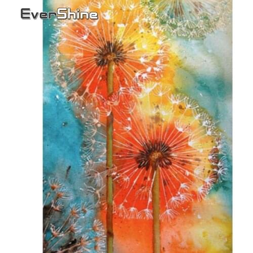 Evershine Diamond Mosaic Flower Dandelion 5D DIY Diamond Painting Full Square Diamond Embroidery Sale Cross Stitch Rhinestones