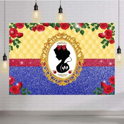 Birthday Backdrop for Girls Princess Background for Baby Shower Party Supplies Adult Portrait Banner Photo Booth Studio Props