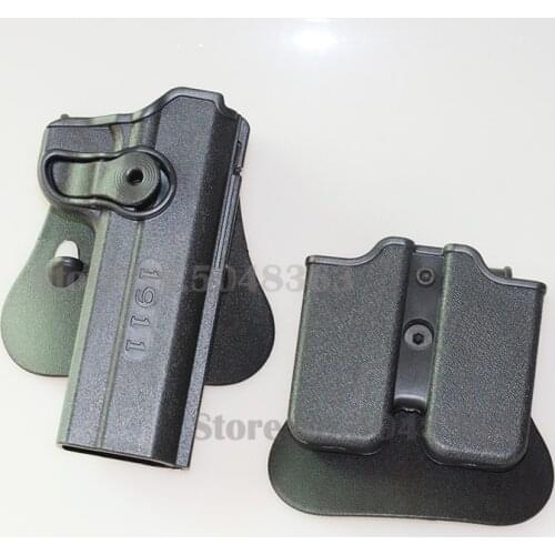 IMI Style Colt 1911 RH Waist Pistol Holster Tactical Airsoft Pistol Gun Case Holster With Magazine Paddle For Airsoft Hunting