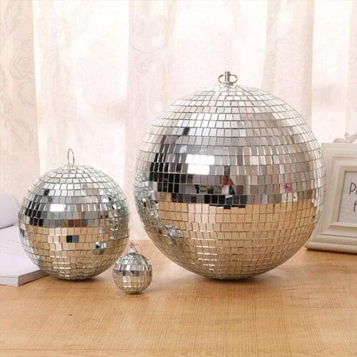 Colorful 10cm/15cm/20cm/25cm/30cm mirror disco ball stage light rotating glass ball big Party Decorations