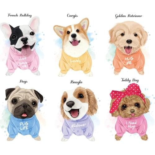 Cute Puppy Wall Stickers for Kids rooms Wall Decor Removable DIY Dog Wall Decals for Children room Nursery Home Decor Art Murals